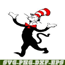 the black cat with his hat svg, dr seuss svg, cat in the hat svg ds205122331