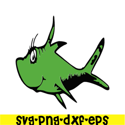 the green fish svg, dr seuss svg, cat in the hat svg ds205122302