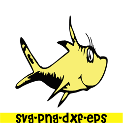 the yellow fish svg, dr seuss svg, cat in the hat svg ds205122311