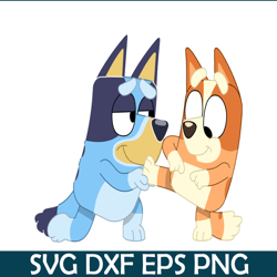 bluey and bingo playing svg png dxf eps bluey cartoon svg bluey siblings svg