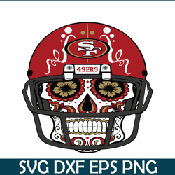 san francisco 49ers the helmet skull png dxf eps, football team png, nfl lovers png nfl2291123174