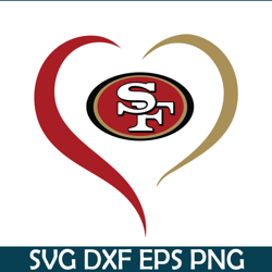 san francisco 49ers heart svg png dxf eps, football team svg, nfl lovers svg nfl2291123176