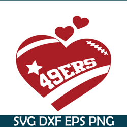 san francisco 49ers red heart png eps, football team png, nfl lovers png nfl2291123180