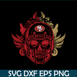 san francisco 49ers red skull png dxf eps, football team png, nfl lovers png nfl2291123182