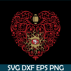 san francisco 49ers in the heart png dxf eps, football team png, nfl lovers png nfl2291123183