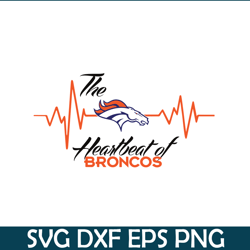 the heartbeat of broncos svg png eps, nfl fan svg, national football league svg