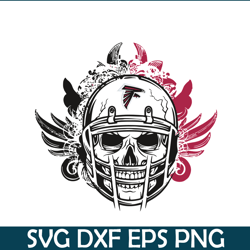 atlanta falcons skull svg png eps, nfl team svg, national football league svg