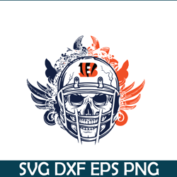 bengals nfl skull svg png eps, nfl team svg, national football league svg