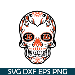 funny bengals skull svg png eps, national football league svg, nfl lover svg