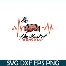 heartbeat for bengals svg png eps, national football league svg, nfl lover svg