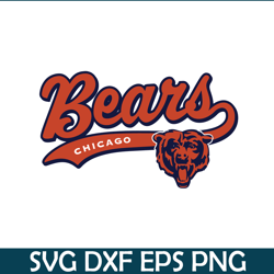 bear chicago logo svg png eps, national football league svg, nfl lover svg