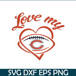 love my chicago bears svg png eps, national football league svg, nfl lover svg