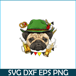 pug oktoberfest png german beer fest png dog and beer png