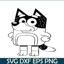 bluey black and white svg png dxf eps bluey svg bluey movie svg