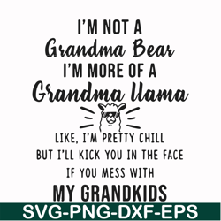 I'm not a mama bear I'm more of a grandma llama like I'm pretty chill but I'll kick you in the face if you mess with my
