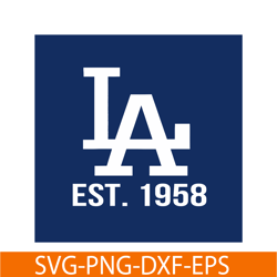 los angeles est 1958 blue flag svg, major league baseball svg, mlb lovers svg mlb011223132