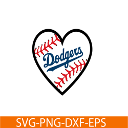 los angeles dodgers heart svg, major league baseball svg, mlb lovers svg mlb011223134