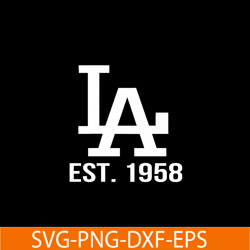 la dodgers est 1958 text svg, major league baseball svg, mlb lovers svg mlb011223137