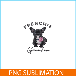 frenchie bulldog flower png, french dog artwork png, bulldog mascot png