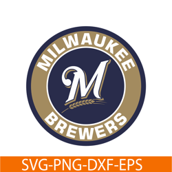 milwaukee brewers simple logo svg, major league baseball svg, mlb lovers svg mlb011223151