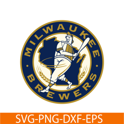 milwaukee brewers golden logo svg, major league baseball svg, mlb lovers svg mlb011223152