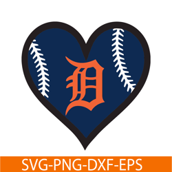 detroit tigers the blue heart svg, major league baseball svg, mlb lovers svg mlb01122366