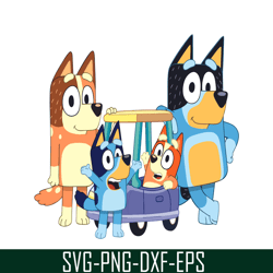 bluey family playing together svg pdf png bluey family svg bluey characters svg