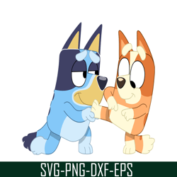 bluey and bingo playing svg png dxf eps bluey cartoon svg bluey siblings svg