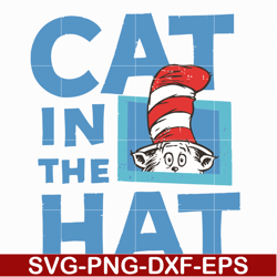 the cat in the hat , dr svg, png, dxf, eps file dr05012127