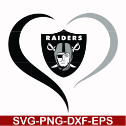 las vegas raiders heart svg, raiders heart svg, nfl svg, png, dxf, eps digital file nfl18102017l