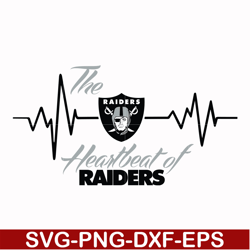 the heartbeat of raiders svg, las vegas raiders svg, raiders svg, nfl svg, png, dxf, eps digital file nfl1810201l