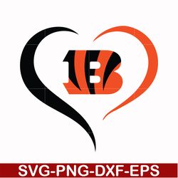 cincinnati bengals heart svg, cincinnati bengals svg, bengals svg, sport svg, nfl svg, png, dxf, eps digital file nfl181