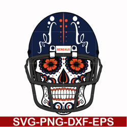 cincinnati bengals skull svg, cincinnati bengals svg, bengals svg, skull svg, sport svg, nfl svg, png, dxf, eps digital