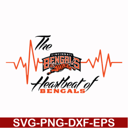 the heartbeat of cincinnati bengals svg, cincinnati bengals svg, nfl svg, sport svg, png, dxf, eps digital file nfl18102