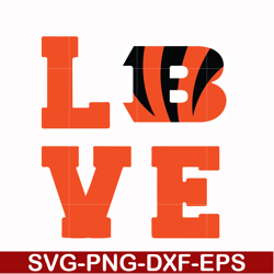 cincinnati bengals love svg, cincinnati bengals svg, bengals svg, sport svg, nfl svg, png, dxf, eps digital file nfl1810