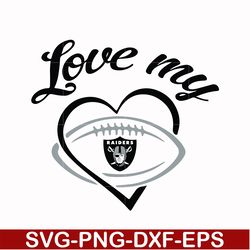 love my las vegas raiders svg, raiders heart svg, nfl svg, png, dxf, eps digital file nfl1810203l