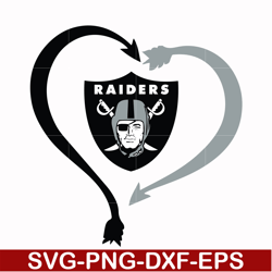 las vegas raiders heart svg, raiders heart svg, nfl svg, png, dxf, eps digital file nfl1810208l