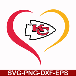 kansas city chiefs heart svg, chiefs heart svg, nfl svg, png, dxf, eps digital file nfl21102012l