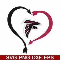 atlanta falcons heart svg, falcons svg, sport svg, nfl svg, png, dxf, eps digital file nfl2110202009t