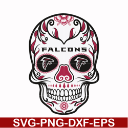 atlanta falcons skull svg, falcons svg, sport svg, nfl svg