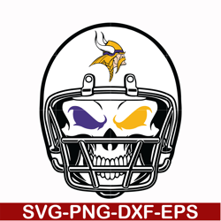 minnesota vikings skull svg, vikings skull svg, nfl svg, png, dxf, eps digital file nfl23102010l