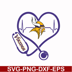 minnesota vikings heart svg, vikings heart svg, nfl svg, png, dxf, eps digital file nfl23102021l