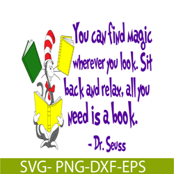 sit back and relax all you need is a book svg, dr seuss svg, dr seuss quotes svg ds2051223256