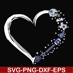 dallas cowboys heart svg, dallas cowboys svg, cowboys svg, png, dxf, eps digital file nnfl0088