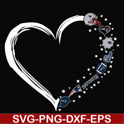 new england patriots heart svg, patriots svg, png, dxf, eps digital file nnfl0098