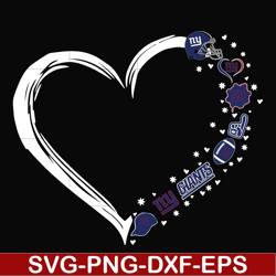 new york giants heart svg, giants svg, png, dxf, eps digital file nnfl0102