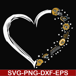 jacksonville jaguars heart svg, jaguars svg, png, dxf, eps digital file nnfl0103