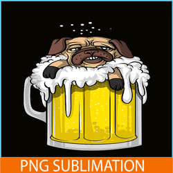 pug dog beer drinking party png beer and pug dog png drunk dog png