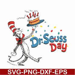 day of dr seuss svg, cat in the hat svg, dr svg, png, dxf, eps file dr05012116