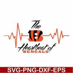 the heartbeat of cincinnati bengals svg, cincinnati bengals svg, nfl svg, sport svg, png, dxf, eps digital file nfl18102
